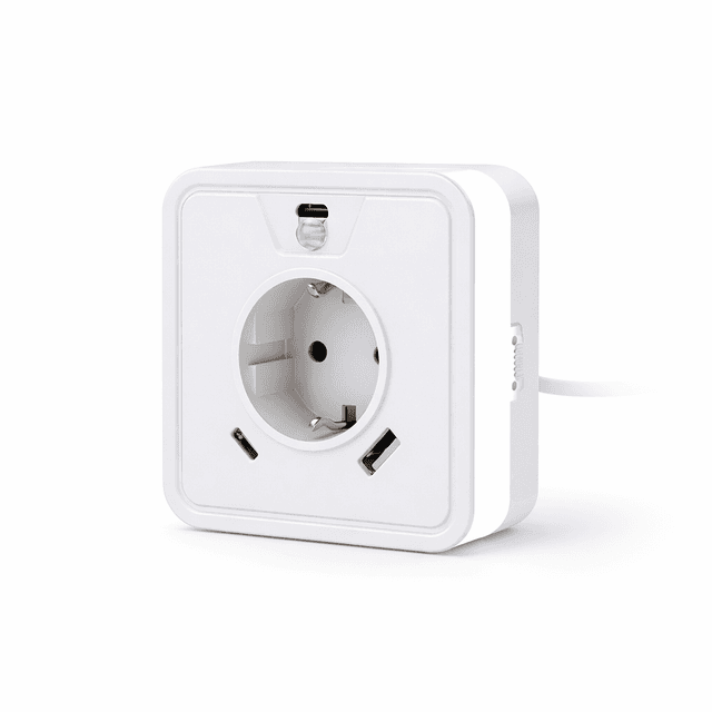 سوكت  بحساس حركة مع إضاءة LED وUSB + Type-C موديل E39B